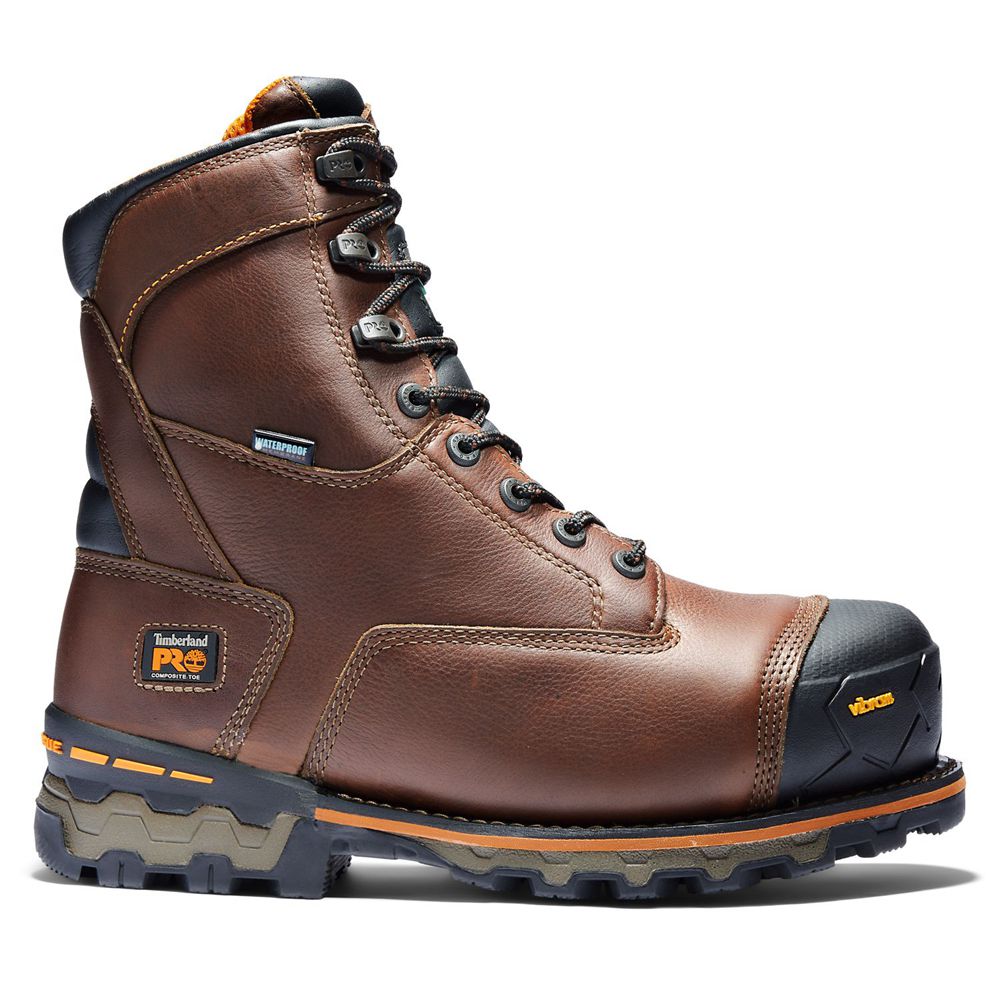 Botas de Trabajo Timberland Hombre Pro® Boondock 8" Comp Toe Marrones/Negras - Chile MSW-238194